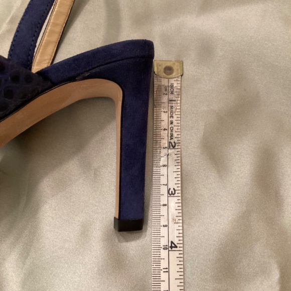 Jimmy Choo Salise Suede Croc-Embossed EU 36 85mm Color Is Denim Worn Once - Picture 12 of 15